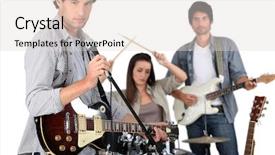  Presentation with rock band - Presentation design consisting of garage band background and a lemonade colored foreground