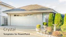  Presentation with luxury house - Slide deck enhanced with garage-door-in-luxury-house background and a lemonade colored foreground