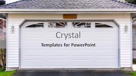  Presentation with luxury house - Colorful slide deck enhanced with garage-door-in-luxury-house backdrop and a white colored foreground