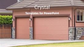  Presentation with vancouver - PPT theme with garage-door-in-vancouver-canada background and a coral colored foreground