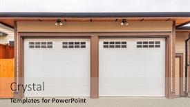  Presentation with windows - PPT layouts enhanced with garage-door-with-twoo-doors background and a soft green colored foreground