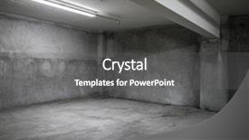  Presentation with industrial concrete - Cool new slides with garage room interior with concrete backdrop and a gray colored foreground