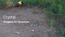  Presentation with pollution - PPT layouts with garbage-and-pollution-along background and a gray colored foreground