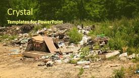  Presentation with garbage - Amazing theme having garbage-and-wastes-at-spontaneous backdrop and a tawny brown colored foreground