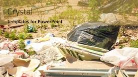  Presentation with garbage - Slides enhanced with garbage-and-wastes-at-spontaneous background and a yellow colored foreground