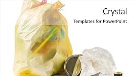  Presentation with plastic pollution - Cool new presentation theme with garbage bag backdrop and a white colored foreground