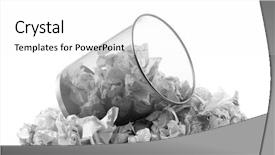  Presentation with bin - Slide set enhanced with garbage bin with paper waste background and a white colored foreground