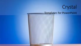  Presentation with bin - Cool new theme with garbage bin with paper waste isolated on white backdrop and a teal colored foreground