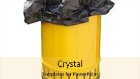  Presentation with bin - Presentation theme enhanced with garbage bin background and a yellow colored foreground