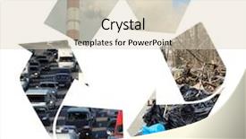  Presentation with pipes - Colorful PPT theme enhanced with garbage car on road backdrop and a  colored foreground