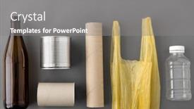  Presentation with waste glass - Audience pleasing slide set consisting of garbage-disposal-concept-different-kind backdrop and a gray colored foreground