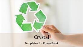  Presentation with waste - Presentation theme with garbage disposal environment and ecology background and a lemonade colored foreground