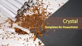  Presentation with cigarettes - Beautiful presentation featuring garbage gold - cigarettes on white and gray backdrop and a tawny brown colored foreground