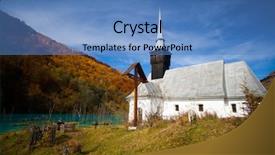  Presentation with abandoned - Audience pleasing presentation consisting of garbage gold - flooded and abandoned church backdrop and a teal colored foreground