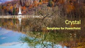  Presentation with abandoned - Presentation having garbage gold - flooded and abandoned church background and a tawny brown colored foreground