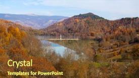  Presentation with black power graphics for church - PPT theme featuring garbage gold - flooded and abandoned church background and a tawny brown colored foreground