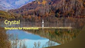  Presentation with church administration - Amazing PPT theme having garbage gold - flooded and abandoned church backdrop and a tawny brown colored foreground