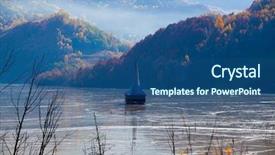  Presentation with church camp - Audience pleasing presentation theme consisting of garbage gold - flooded and abandoned church backdrop and a ocean colored foreground