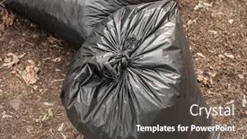  Presentation with bags plastic - Cool new presentation with garbage-in-black-plastic-bags backdrop and a dark gray colored foreground