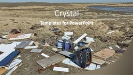  Presentation with food waste fresh in garbage - Presentation theme consisting of garbage-municipal-waste-piled-up background and a  colored foreground