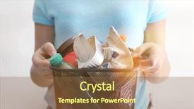  Presentation with recycling paper - Slides having garbage on light background recycling background and a tawny brown colored foreground