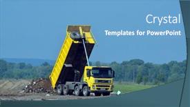  Presentation with garbage truck - Slide deck enhanced with garbage-truck-on-the-junk background and a light blue colored foreground