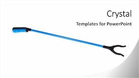  Presentation with dark blue black slate - Cool new slide set with garbage waste management - blue and black reach extender backdrop and a white colored foreground