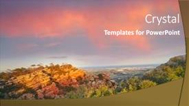  Presentation with sunset - Theme with garbi-peak-sunset-at-calderona background and a coral colored foreground