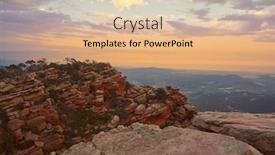  Presentation with sunset - Cool new slides with garbi-peak-sunset-at-calderona backdrop and a coral colored foreground