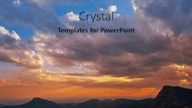  Presentation with sunset - Theme enhanced with garbi-peak-sunset-at-calderona background and a teal colored foreground