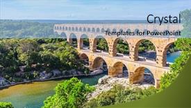  Presentation with aqueduct - Cool new PPT layouts with gard was built in roman backdrop and a light blue colored foreground