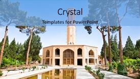  Presentation with persia - Amazing slides having garden - a masterpiece of iran backdrop and a light blue colored foreground