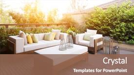  Presentation with furniture design - Audience pleasing slide deck consisting of garden - design and furniture in modern backdrop and a violet colored foreground