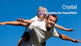  Presentation with father - Amazing PPT theme having children s garden - young child on his father's backdrop and a teal colored foreground