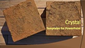  Presentation with home garden - Colorful slide set enhanced with garden agriculture coconut fiber backdrop and a tawny brown colored foreground