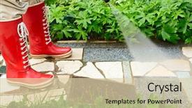  Presentation with cleaning - Cool new slides with garden alley with a pressure backdrop and a lemonade colored foreground