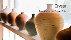  Presentation with workshop - Colorful PPT theme enhanced with garden art - handmade pots vases backdrop and a white colored foreground