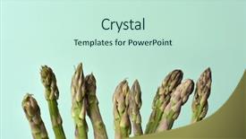  Presentation with asparagus - Cool new theme with garden asparagus on a pale backdrop and a soft green colored foreground