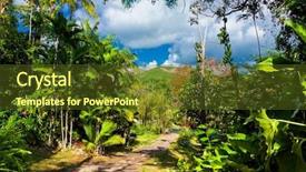  Presentation with botanical garden - Amazing slides having garden at soroa a touristic backdrop and a tawny brown colored foreground