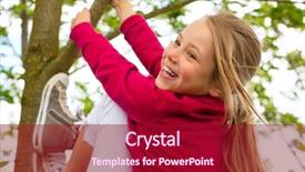  Presentation with child tree - PPT theme featuring garden climbing on the tree background and a crimson colored foreground