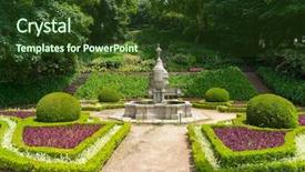  Presentation with crystal - Slide deck enhanced with garden crystal palace porto portugal background and a tawny brown colored foreground