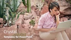  Presentation with nature design - Theme having garden-design-exterior-and-nature background and a coral colored foreground