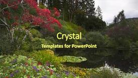  Presentation with eden - Presentation theme with garden eden - picturesque pond with the dark background and a tawny brown colored foreground