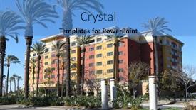  Presentation with hotel resort - Colorful presentation design enhanced with garden-grove-california-31-mar backdrop and a teal colored foreground