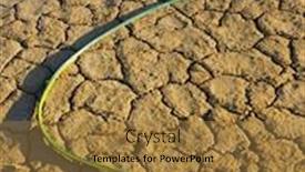  Presentation with earth - PPT theme with garden-hose-on-dry-earth background and a gold colored foreground