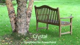  Presentation with garden - Cool new PPT theme with garden-landscape backdrop and a tawny brown colored foreground