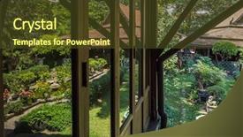  Presentation with bangkok - Presentation theme with mr - garden of mr kukrit's house background and a tawny brown colored foreground