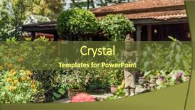  Presentation with bangkok - Audience pleasing PPT theme consisting of mr - garden of mr kukrit's house backdrop and a  colored foreground