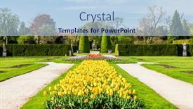  Presentation with czech republic - Presentation theme with garden-of-lednice-palace-czech background and a light blue colored foreground