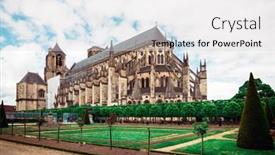  Presentation with garden - Colorful slide deck enhanced with garden-of-the-archeveche backdrop and a light gray colored foreground